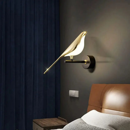Moderne LED -Kunstdesign Vogel Wandleuchte