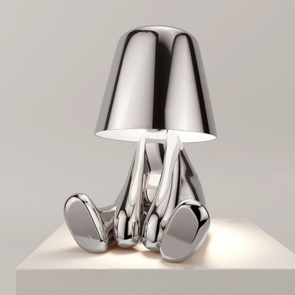 Moderne Designer Tischlampe mit Skulptur-Fuß