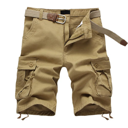 Herren Cargoshorts aus Baumwolle mit Taschen für Freizeit Outdoor