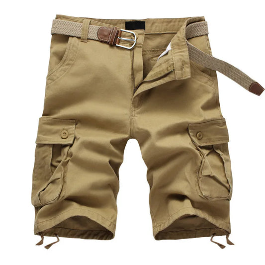 Herren Cargoshorts aus Baumwolle mit Taschen für Freizeit Outdoor