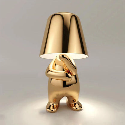 Moderne Designer Tischlampe mit Skulptur-Fuß