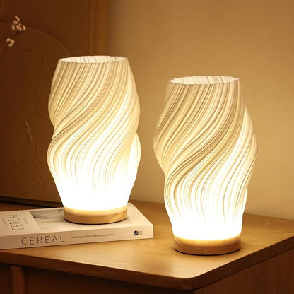 LED Tischlampe Wellenstruktur – Designerlampe