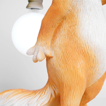 NutroLux Tischlampe Eichhörnchen Deko LED Gold für Wohnzimmer