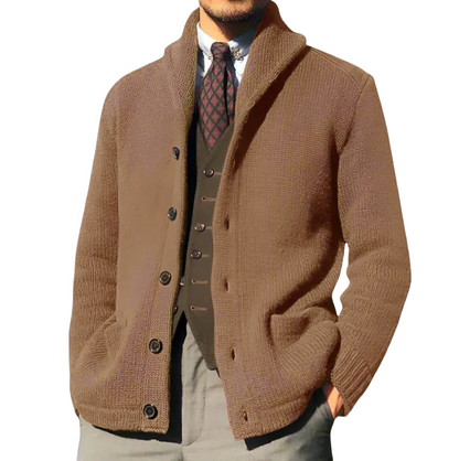 Klassisch gestrickter Herren-Cardigan mit Knöpfen