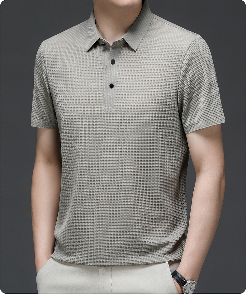 ⌛ Nur noch 3 Tage – 50 % auf alles! ⏰ Herren Polo-Shirt mit Kurzarm – Hemdkragen, Farbabrieb-freier Stoff, Vielseitig für Alltag & Büro