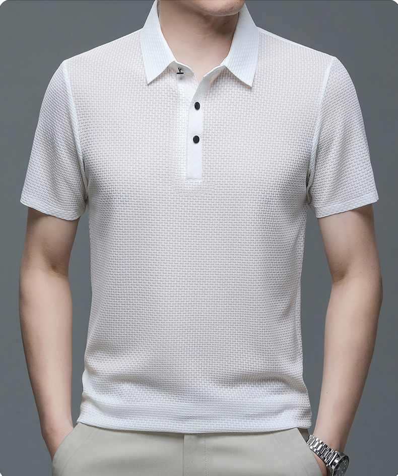 ⌛ Nur noch 3 Tage – 50 % auf alles! ⏰ Herren Polo-Shirt mit Kurzarm – Hemdkragen, Farbabrieb-freier Stoff, Vielseitig für Alltag & Büro