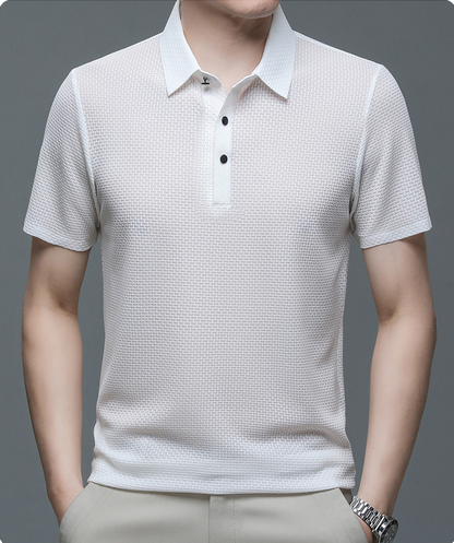 ⌛ Nur noch 3 Tage – 50 % auf alles! ⏰ Herren Polo-Shirt mit Kurzarm – Hemdkragen, Farbabrieb-freier Stoff, Vielseitig für Alltag & Büro