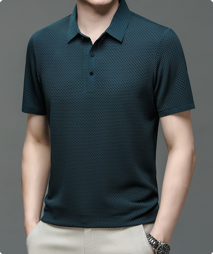 ⌛ Nur noch 3 Tage – 50 % auf alles! ⏰ Herren Polo-Shirt mit Kurzarm – Hemdkragen, Farbabrieb-freier Stoff, Vielseitig für Alltag & Büro