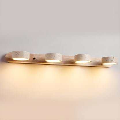 Travero Duo Wandleuchte – Modern, Doppelarm, Travertin-Optik