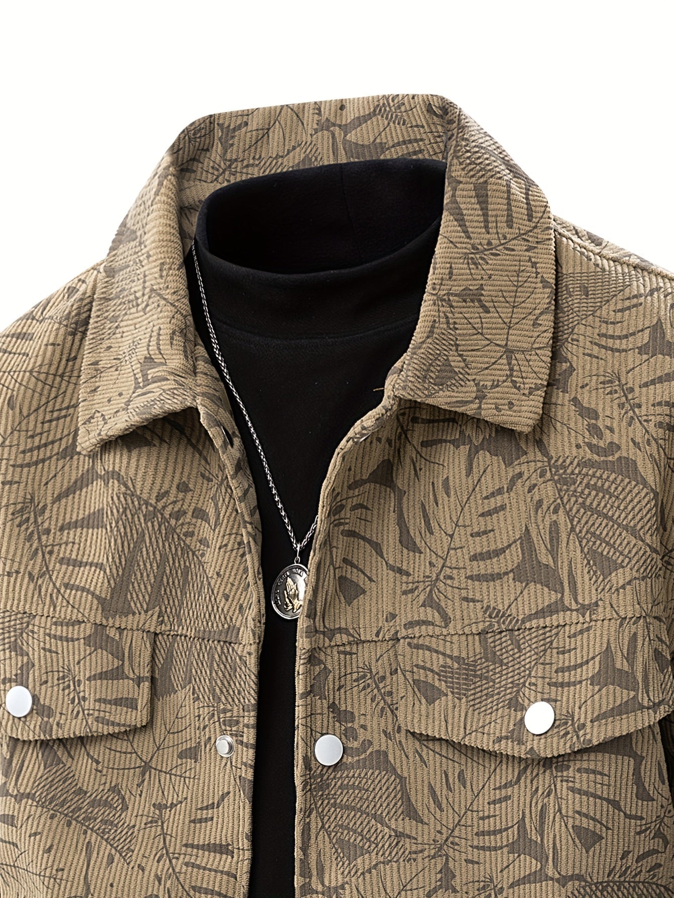 Lässige Herren Cordjacke mit Muster