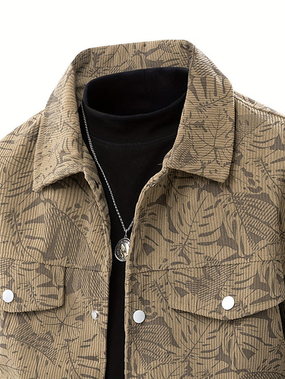 Lässige Herren Cordjacke mit Muster