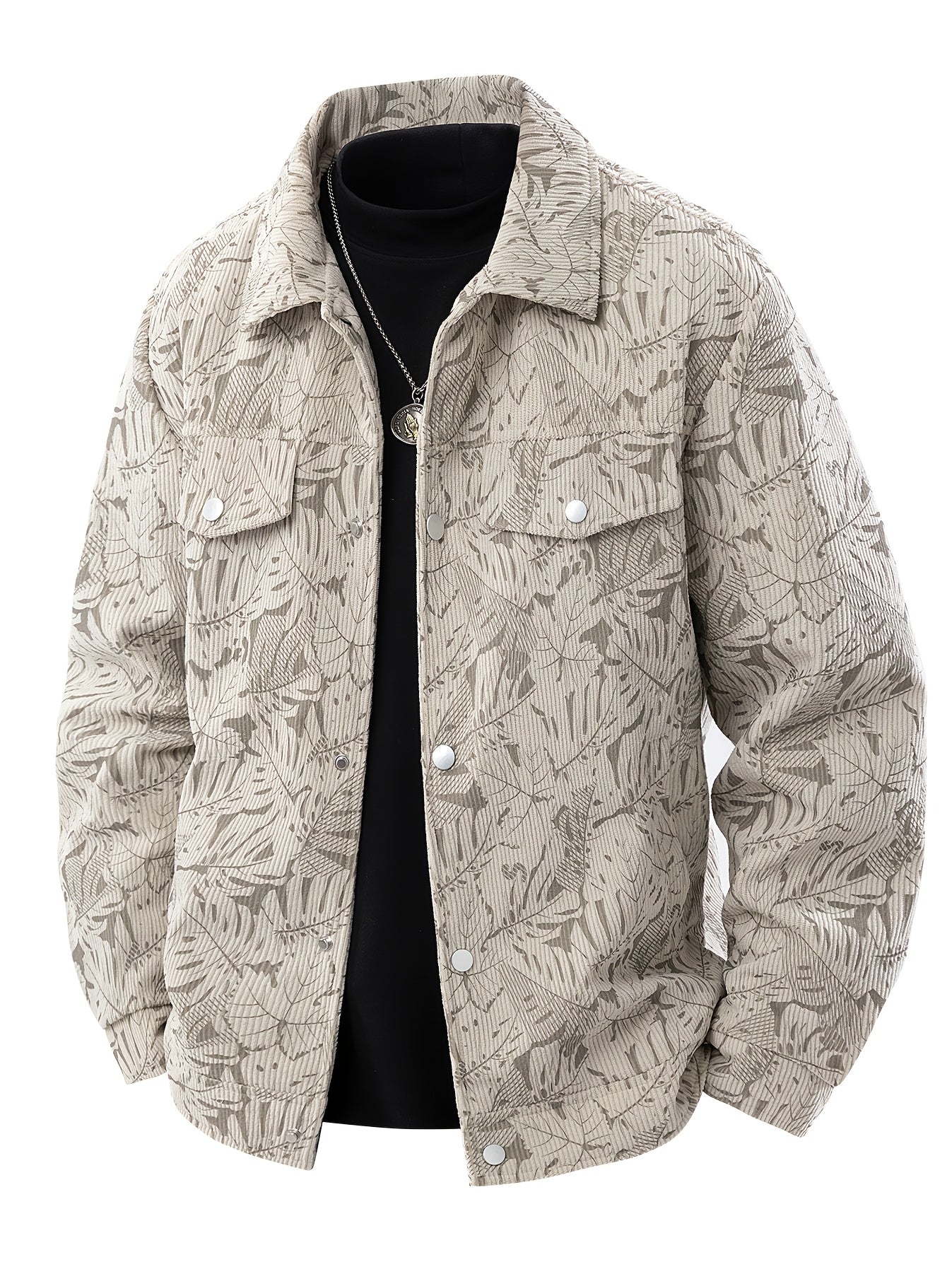 Lässige Herren Cordjacke mit Muster