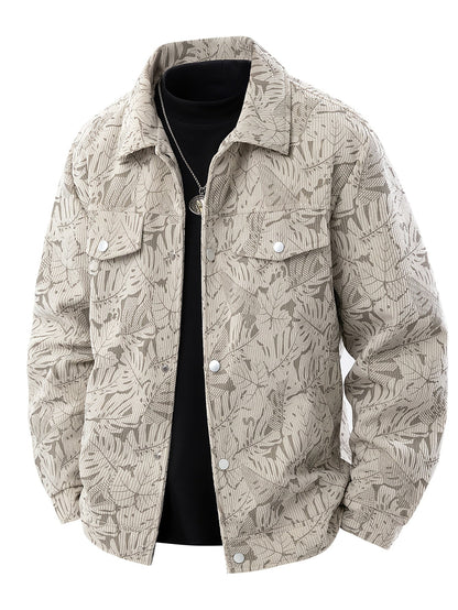 Lässige Herren Cordjacke mit Muster
