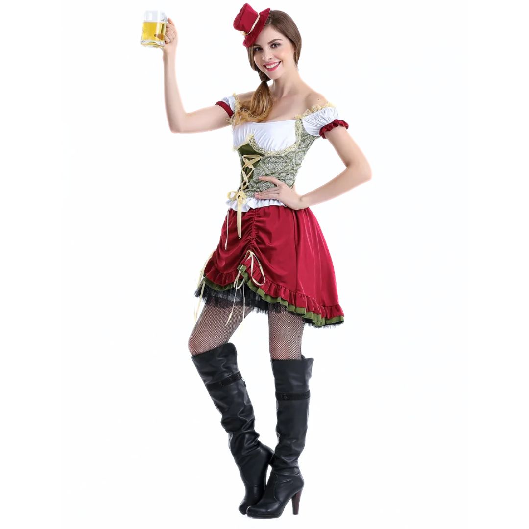 Verführerisches Dirndlkleid im Trachtenstil