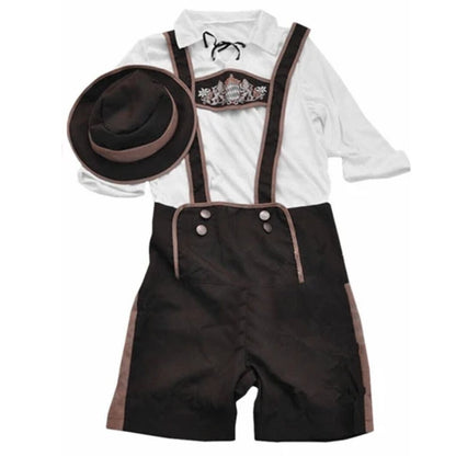 Bayerisches Trachten-Komplettset mit kurzer Lederhose – ideal fürs Oktoberfest