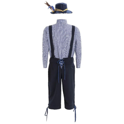 Authentisches Herren-Trachtenkostüm mit Hemd und Lederhose – ideal fürs Oktoberfest