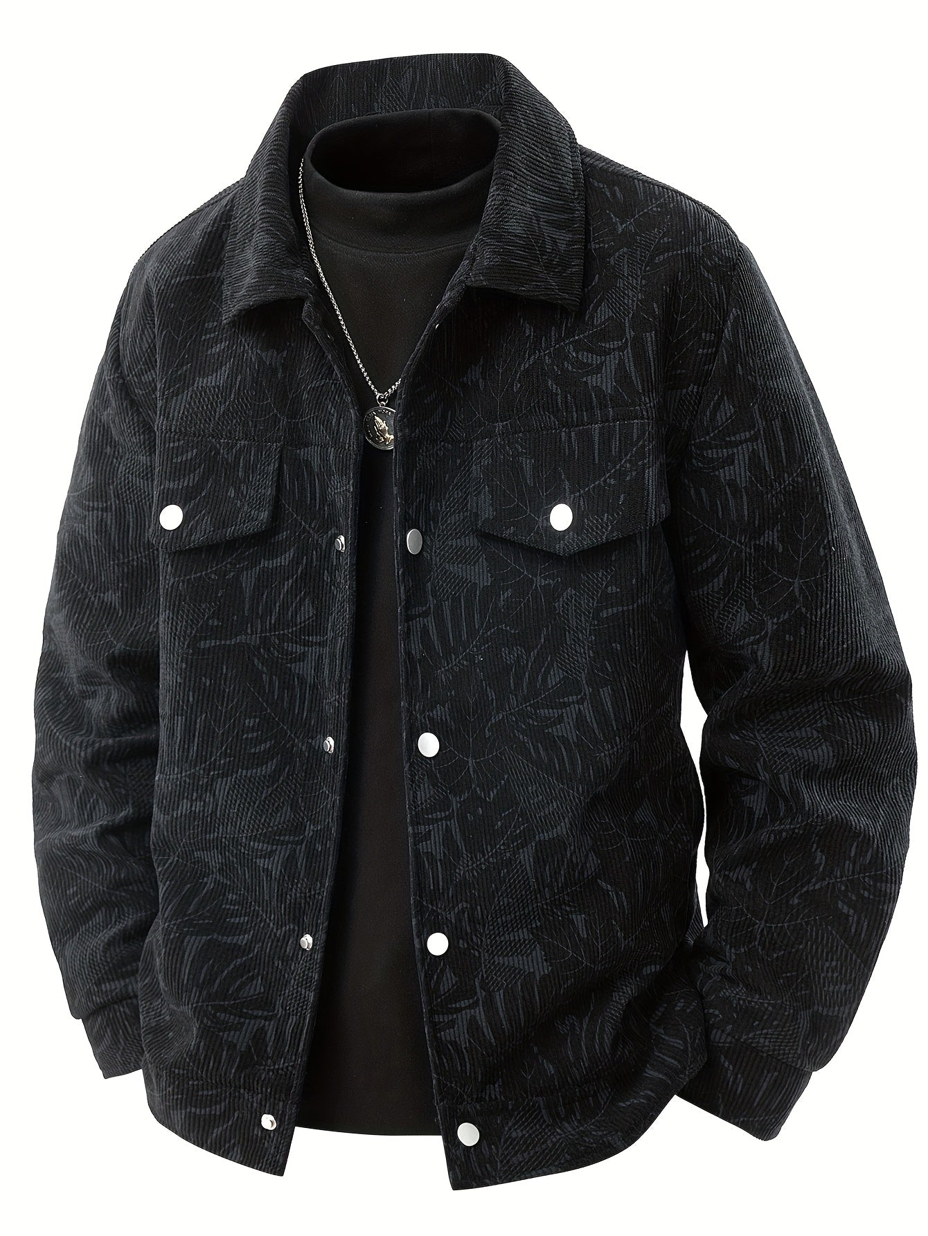 Lässige Herren Cordjacke mit Muster