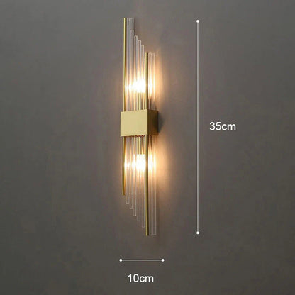 Schicke nordische moderne Goldwandlampe