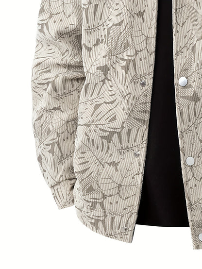 Lässige Herren Cordjacke mit Muster