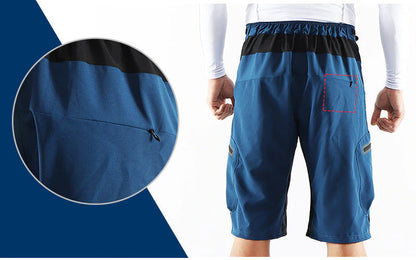 Herren Outdoor Radhose mit atmungsaktivem Material und Reißverschlusstaschen