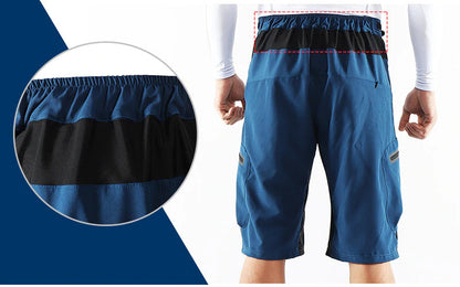 Herren Outdoor Radhose mit atmungsaktivem Material und Reißverschlusstaschen