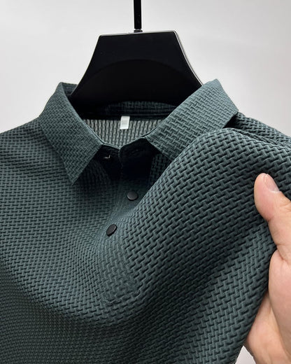 ⌛ Nur noch 3 Tage – 50 % auf alles! ⏰ Herren Polo-Shirt mit Kurzarm – Hemdkragen, Farbabrieb-freier Stoff, Vielseitig für Alltag & Büro