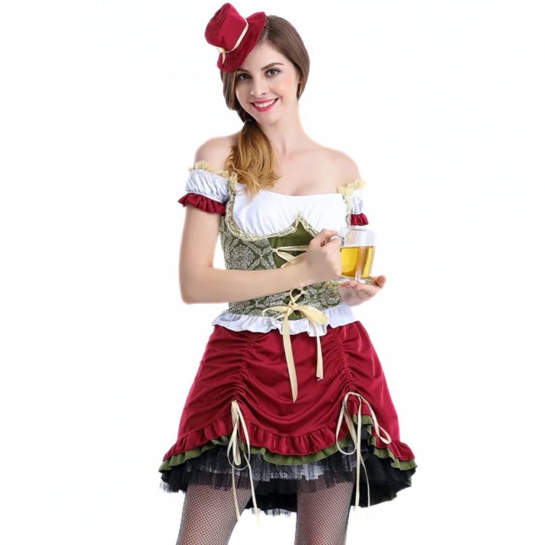 Verführerisches Dirndlkleid im Trachtenstil