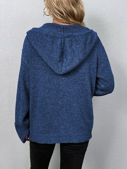 Gestrickter Damen Kapuzen-Cardigan für Alltag und Freizeit