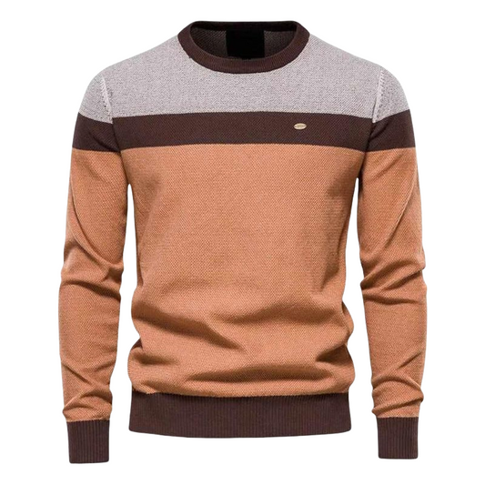 Bequemer Herrenpullover mit Farbblock-Design