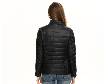 Leichte Damen-Daunenjacke mit Stehkragen für Frühling und Übergangszeit