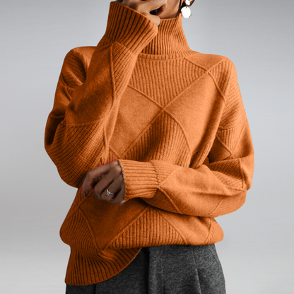 Rollkragenpullover Damen Oversize Strick