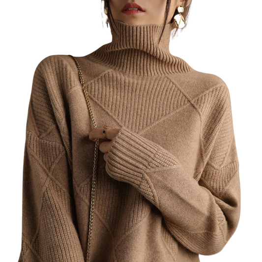 Rollkragenpullover Damen Oversize Strick