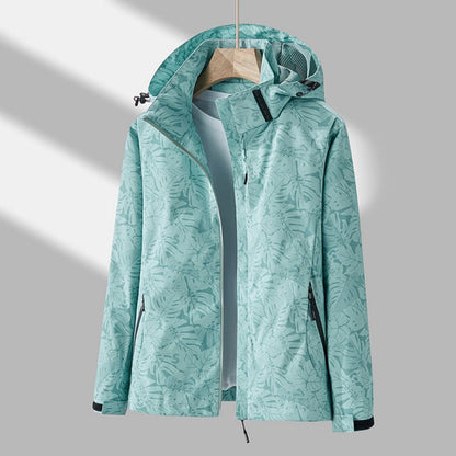 Wasser- und winddichte Damen Outdoorjacke mit Kapuze