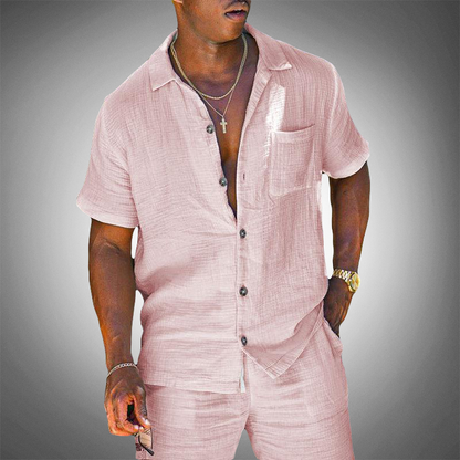 Zweiteiliges Herren Set aus Leinen – Stilvoller Sommer-Look
