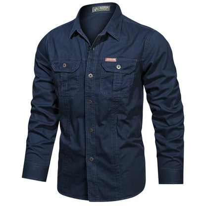 Herren Outdoor Cargoshirt mit Brusttaschen und Knöpfen