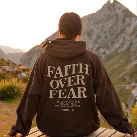 Unisex Hoodie mit Glaubensbotschaft Rückenprint