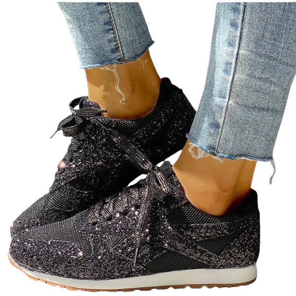 Funkelnde Damen-Sneaker mit Glitzereffekt für Freizeit und Alltag