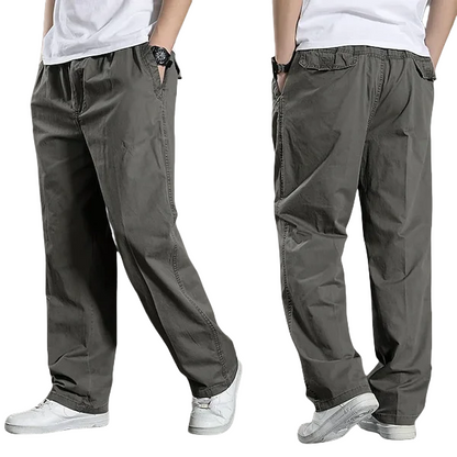 Herren Cargohose mit elastischem Bund und geradem Bein