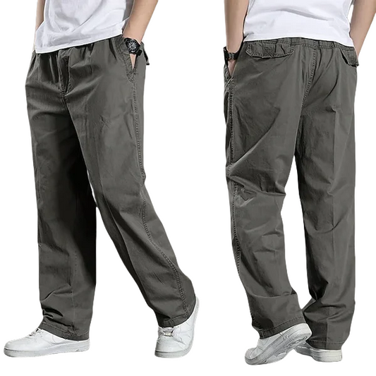 Herren Cargohose mit elastischem Bund und geradem Bein