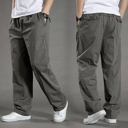 Herren Cargohose mit elastischem Bund und geradem Bein