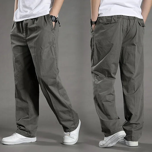 Herren Cargohose mit elastischem Bund und geradem Bein