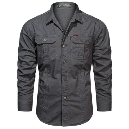 Herren Outdoor Cargoshirt mit Brusttaschen und Knöpfen