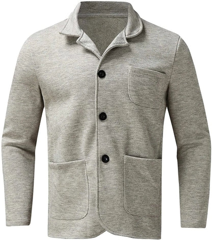 Herren Casual Blazer mit Knöpfen und aufgesetzten Taschen