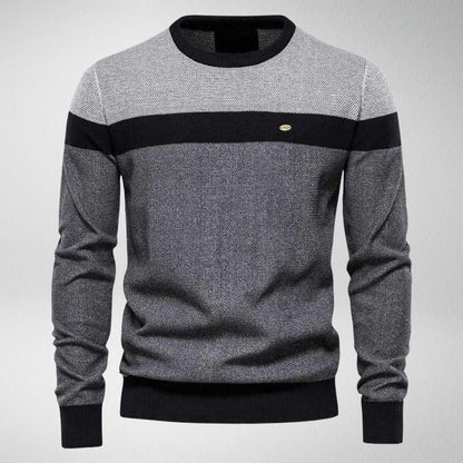 Bequemer Herrenpullover mit Farbblock-Design