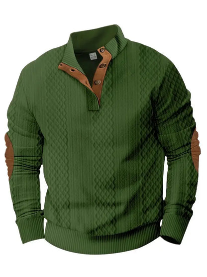 Outdoor-Strickpullover mit Patches für Herren
