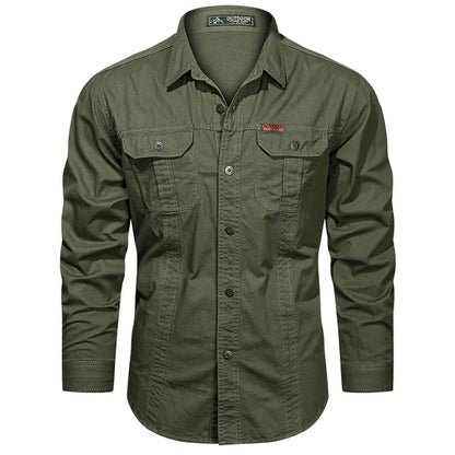 Herren Outdoor Cargoshirt mit Brusttaschen und Knöpfen