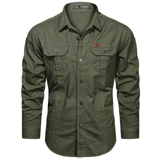 Herren Outdoor Cargoshirt mit Brusttaschen und Knöpfen