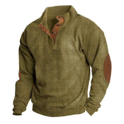 Herren Sweatshirt mit Stehkragen und langen Ärmeln für Outdoor-Aktivitäten
