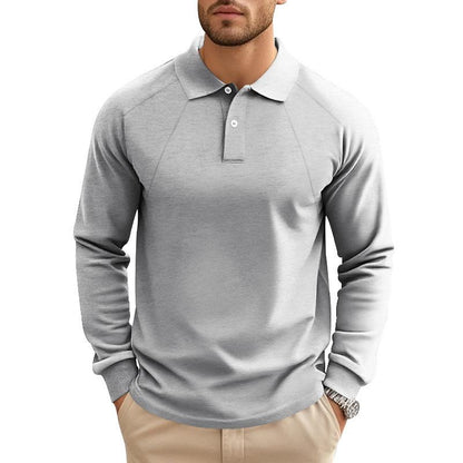 Herren Langarm Poloshirt mit Raglanärmeln