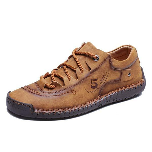 Herren Freizeit-Ledersneaker mit rutschfester Sohle